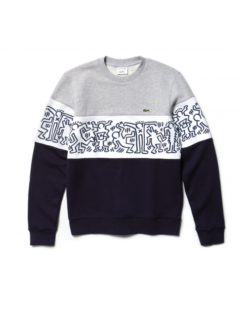Lacoste Print Crew Neck Colourblock Fleece Sweatshirt x Keith Haring SH4370-00 J1T