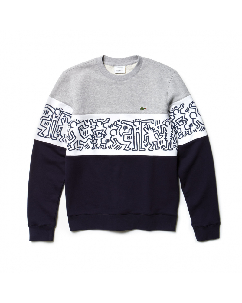 Lacoste Print Crew Neck Colourblock Fleece Sweatshirt x Keith Haring SH4370-00 J1T Lacoste Print Crew Neck Colourblock Fleece Sweatshirt x Keith Haring SH4370-00 J1T