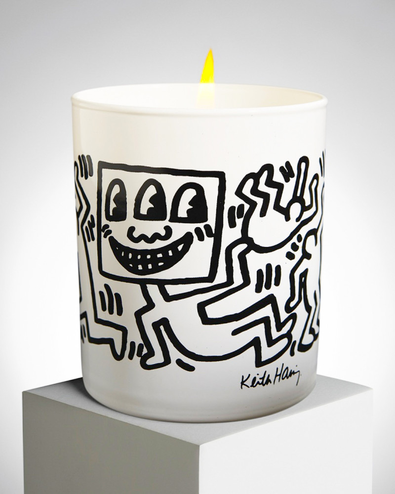 LIGNE BLANCHE Keith HARING "White & Black" perfumed candle PCKH21