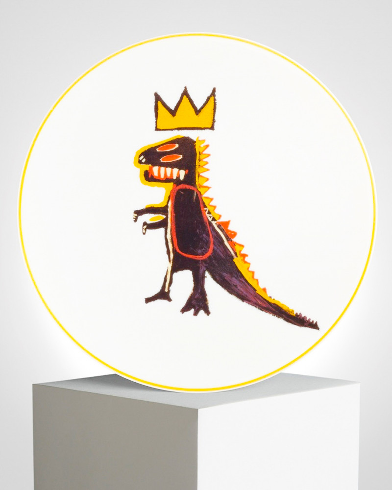 LIGNE BLANCHE BASQUIAT Porcelain plate - "Gold Dragon" CAJMB22