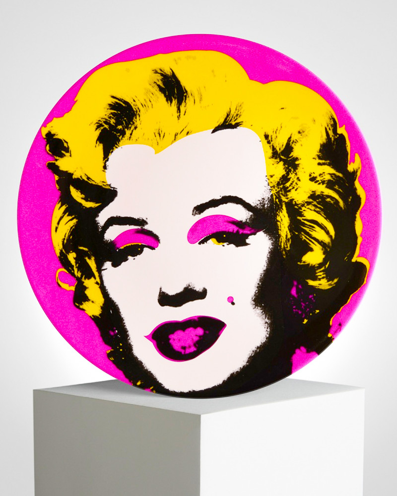 LIGNE BLANCHE Andy WARHOL Porcelain plate - "Pink Marilyn" CAWAR03