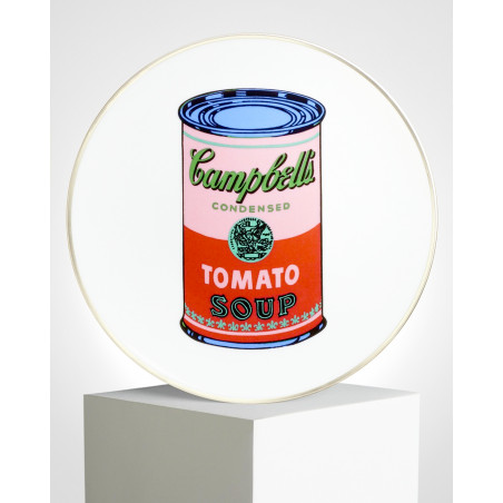 LIGNE BLANCHE Andy WARHOL Porcelain plate - "Campbell" CAWAR09