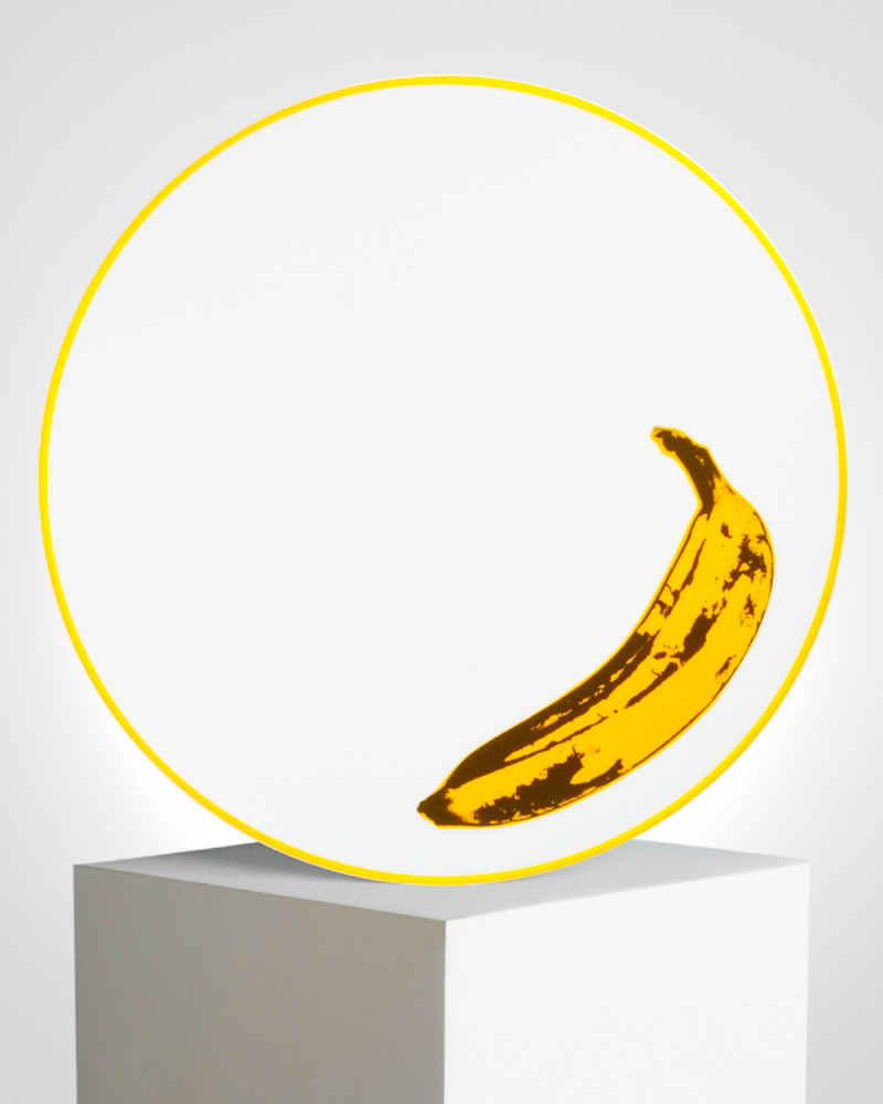 LIGNE BLANCHE Andy WARHOL Porcelain plate "Banana" CAWAR40
