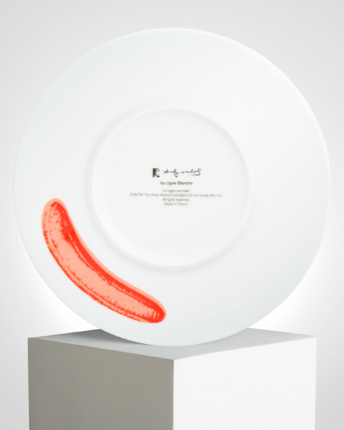 LIGNE BLANCHE Andy WARHOL Porcelain plate "Banana" CAWAR40