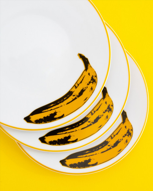 LIGNE BLANCHE Andy WARHOL Porcelain plate "Banana" CAWAR40