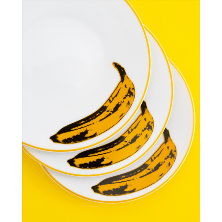 LIGNE BLANCHE Andy WARHOL Porcelain plate "Banana" CAWAR40