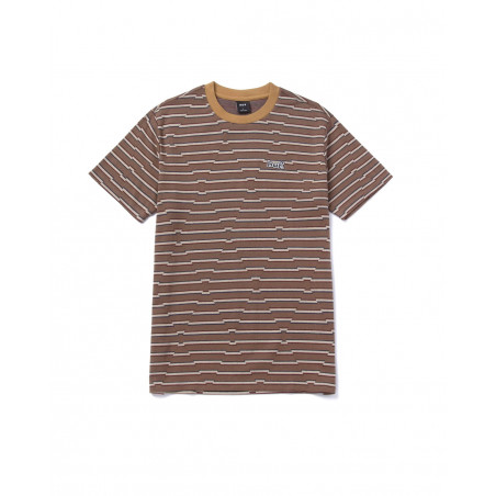 Huf GLENN STRIPE SS KNIT TOP KN00306-TOFFE