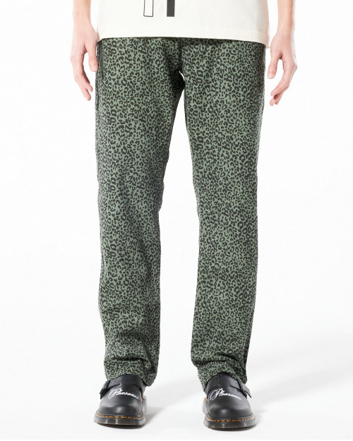 Pleasures Crystal Cheetah Denim Pant P22SP011-GREEN