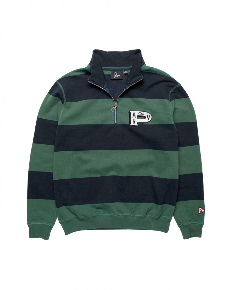 parra WORKED P STRIPER HALF ZIP SWEATSHIRT 48220