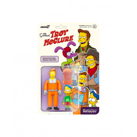 Super 7 THE SIMPSONS REACTION FIGURE - TROY MCLURE (DNA)  S7PTMDNA
