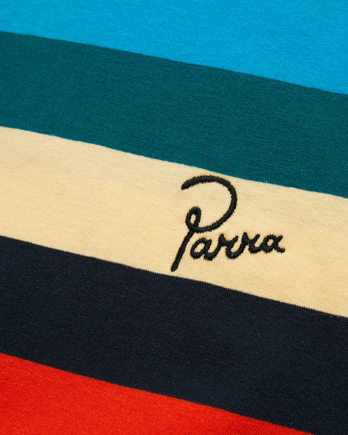 parra STACKED PETS ON STRIPES T-SHIRT 49410