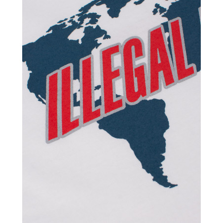 DAMAGE OVERSEAS TEE OVERSEASWHITE