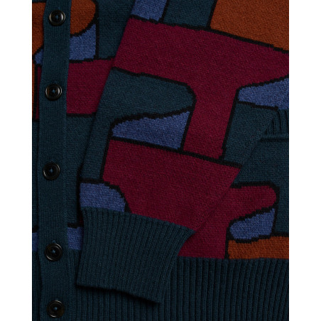 parra CANYONS ALL OVER KNITTED CARDIGAN 50325