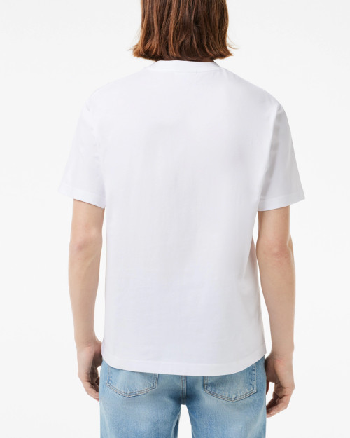 camiseta lacoste clásica color blanca