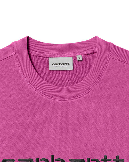 sudadera carthartt sin capucha color rosa