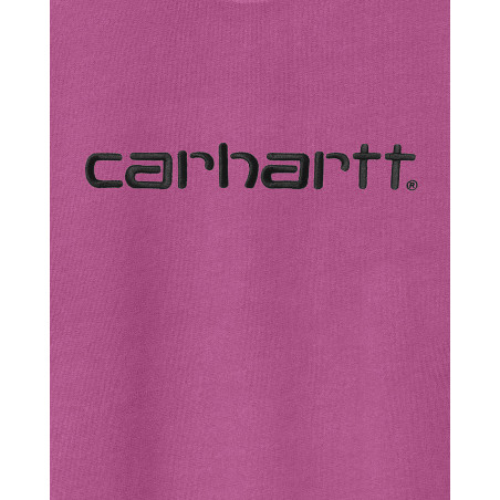 sudadera carthartt sin capucha color rosa