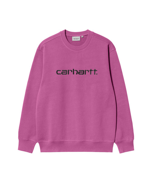 sudadera carthartt sin capucha color rosa