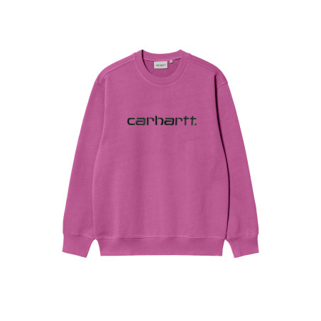 sudadera carthartt sin capucha color rosa