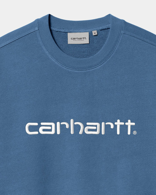 sudadera carhartt wip sin capucha color azul