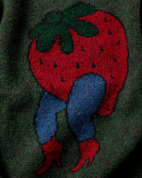 parra Stupid Strawberry Knitted Pullover 51190
