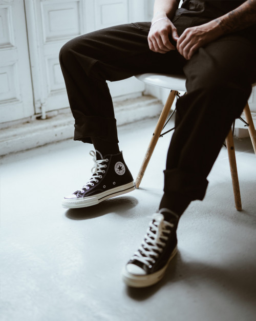 zapatillas converse chuck taylor vintage color negro