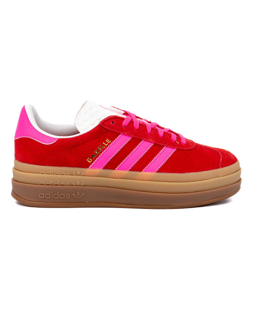 zapatillas adidas gazelle bold rosas y rojas para mujer