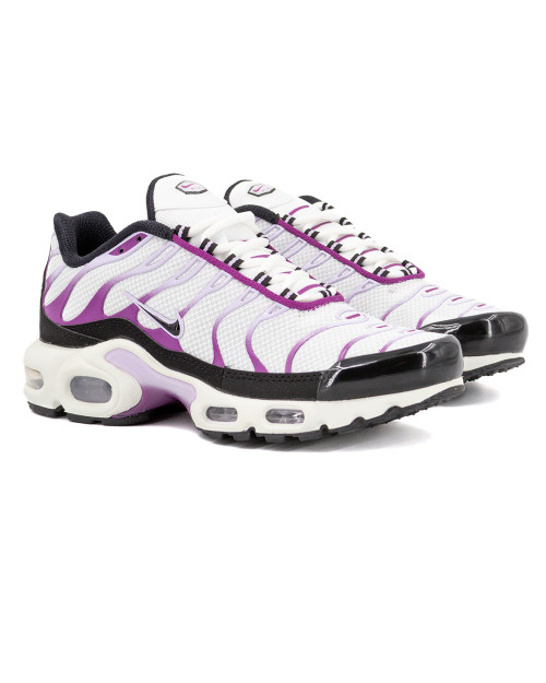 zapatillas nike air max plus tn blancas y moradas