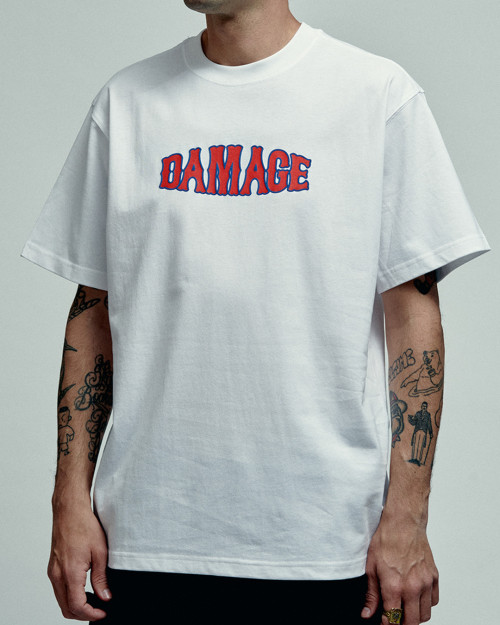 camiseta Damage color blanco