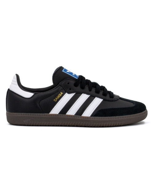 Zapatillas Adidas Samba OG en color negro. Fabricadas en piel sintética, con suela de goma y cierre de cordones.