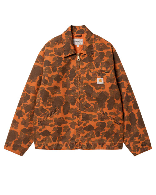 chaqueta carhartt WIP detroit de camuflaje naranja