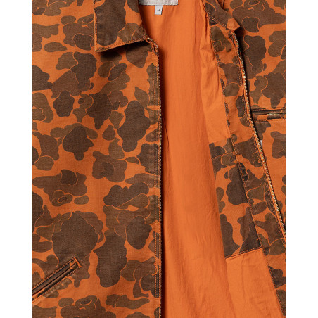 chaqueta carhartt WIP detroit de camuflaje naranja