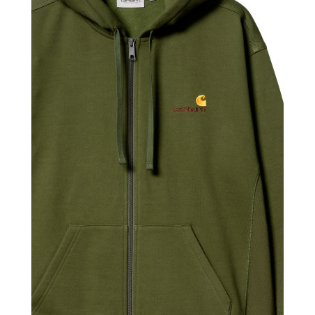 chaqueta sudadera carhartt wip para hombre de color verde