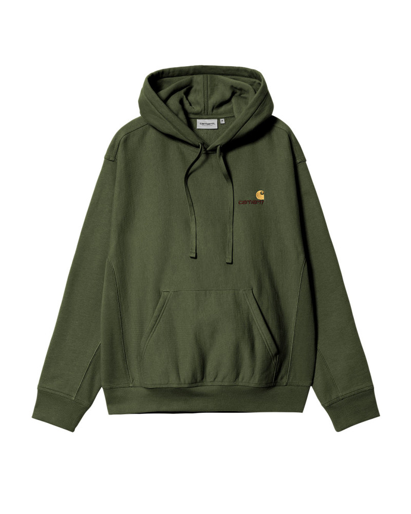 sudadera con capucha verde de carhartt wip