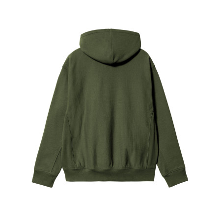 sudadera con capucha verde de carhartt wip