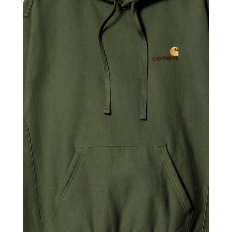 sudadera con capucha verde de carhartt wip