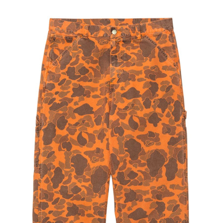 pantalones carhartt wip de camuflaje naranja