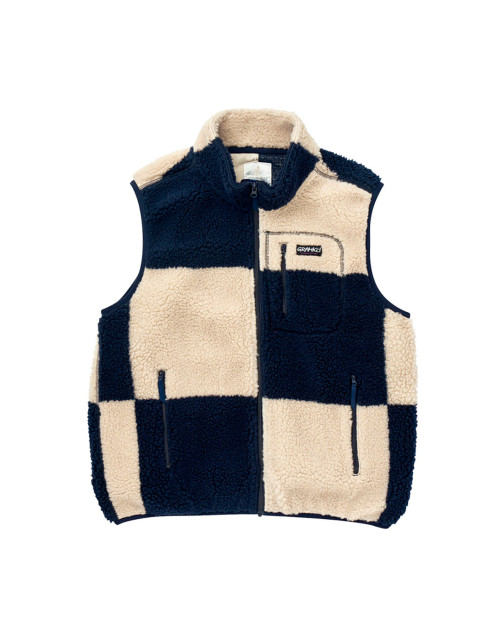 CHECKERED SHERPA VEST