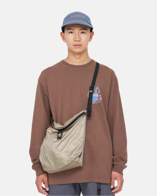 side bag dark tan unisex gramicci