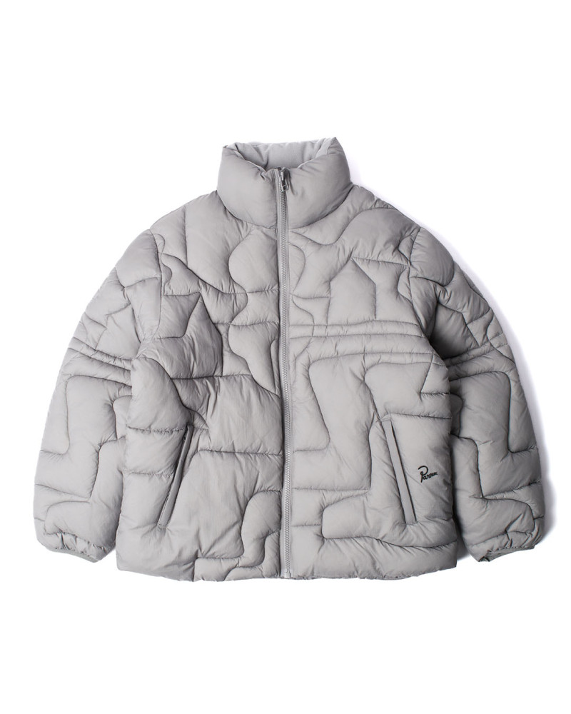 grey puffer jacket parra