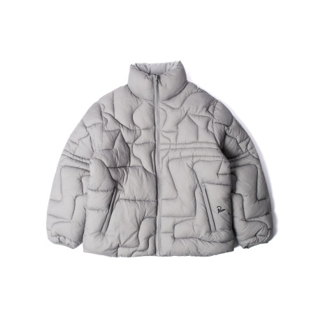 grey puffer jacket parra