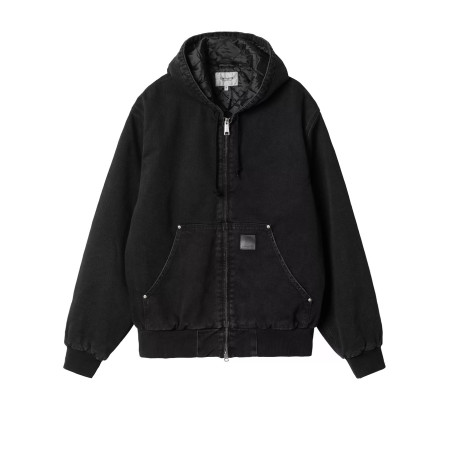 chaqueta negra con capucha carhartt WIP