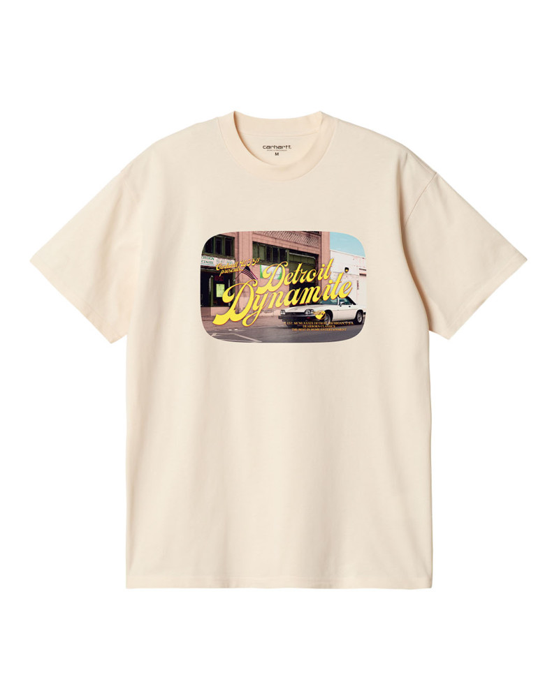 beige short sleeve graphic t-shirt carhartt wip