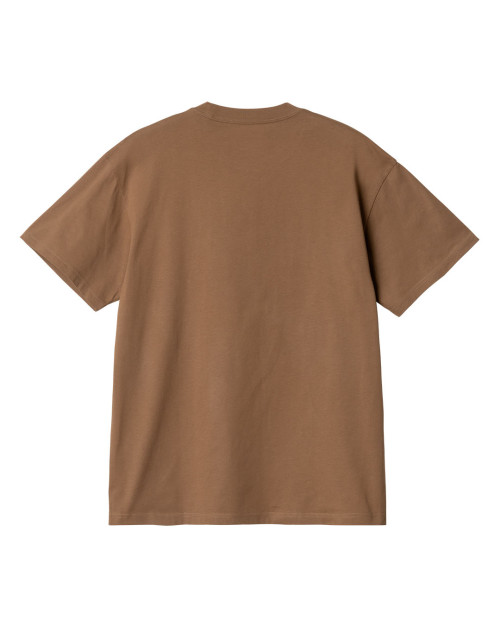 camiseta gráfica marrón de carhartt de manga corta