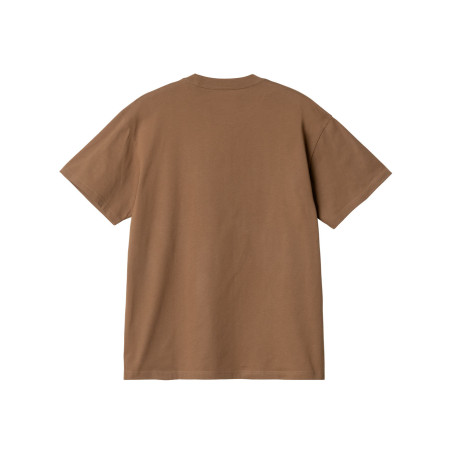 camiseta gráfica marrón de carhartt de manga corta