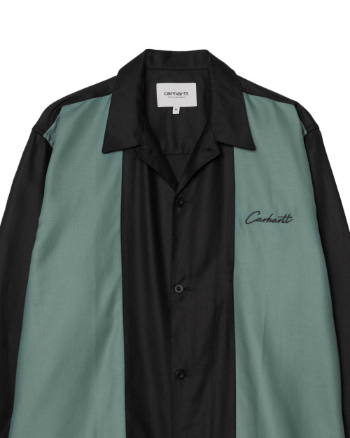 camisa verde y negra de carhartt de algodón con bordado