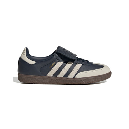 zapatillas adidas samba con lengueta gris y azul marino para mujer