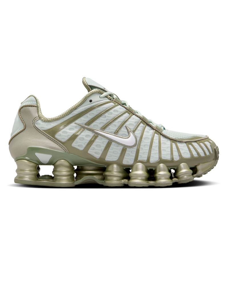 nike shox tl plateadas y verdes