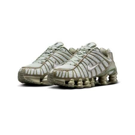 nike shox tl plateadas y verdes