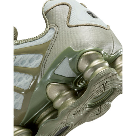 nike shox tl plateadas y verdes