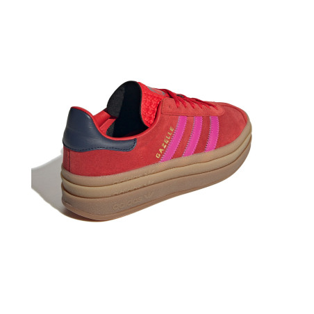 zapatillas adidas gazelle con plataforma rojas y rosas